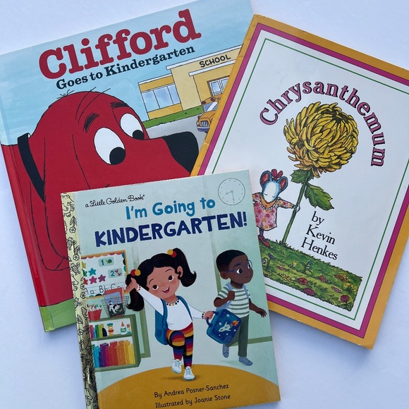 1st Day of Kindergarten lot of 3 books Clifford, Chrysanthemum & Golden Book - Picture 1 of 4